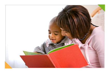 Successful parenting: a mother reads a book with her son